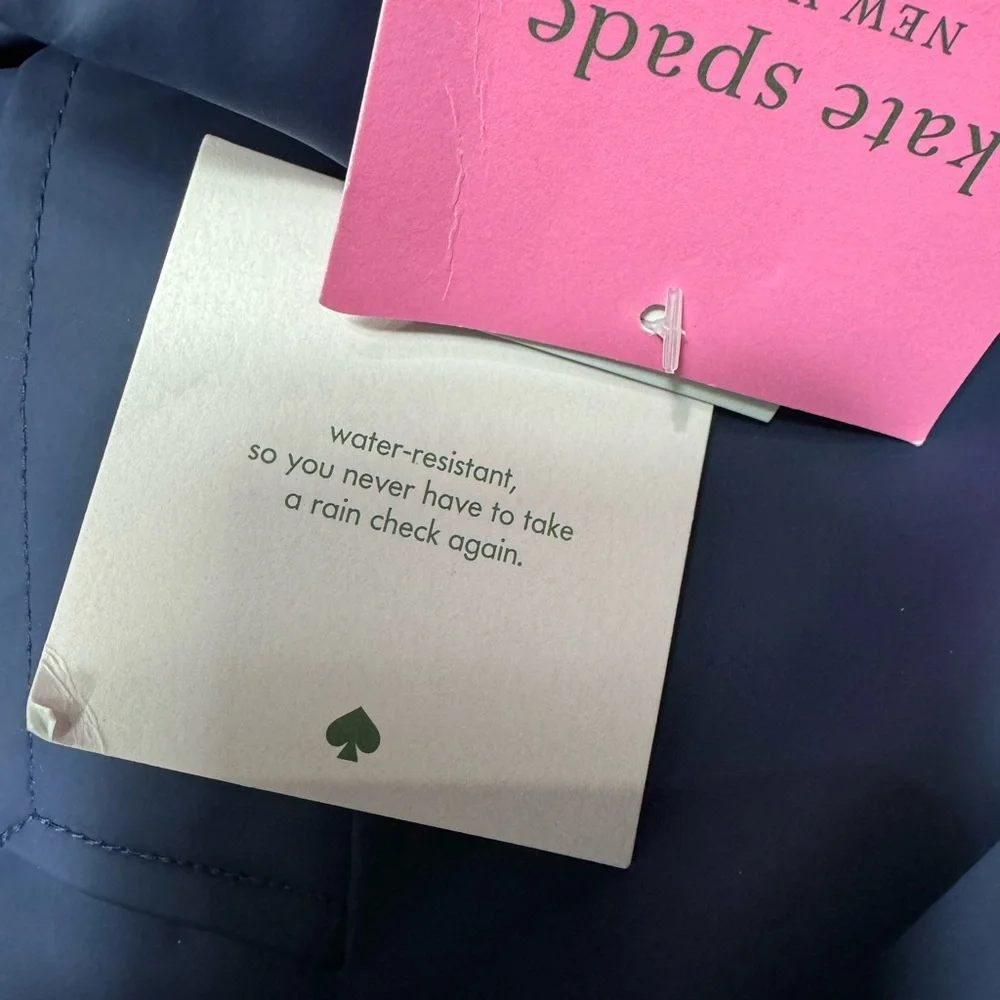 NWT Kate Spade New York Aline Raincoat Hooded Jacket Size 4 Water Resistant